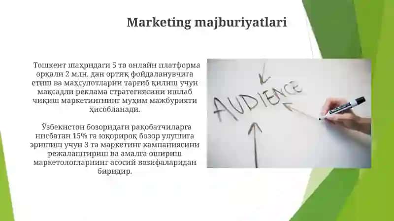 Marketing funksiyalari,vazifalari va tamoyillari 3