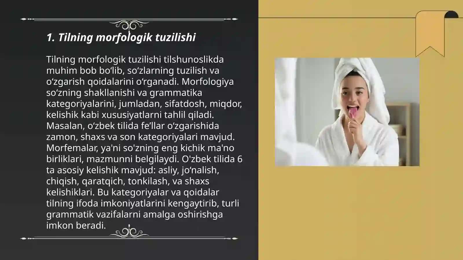 Tilning morfologik tasnifi 3
