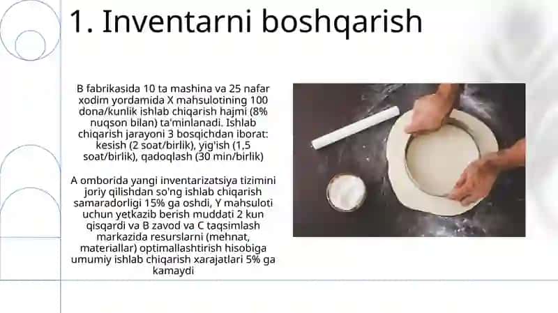 Ishlab chiqarish jarayoni va uning natijalari 3
