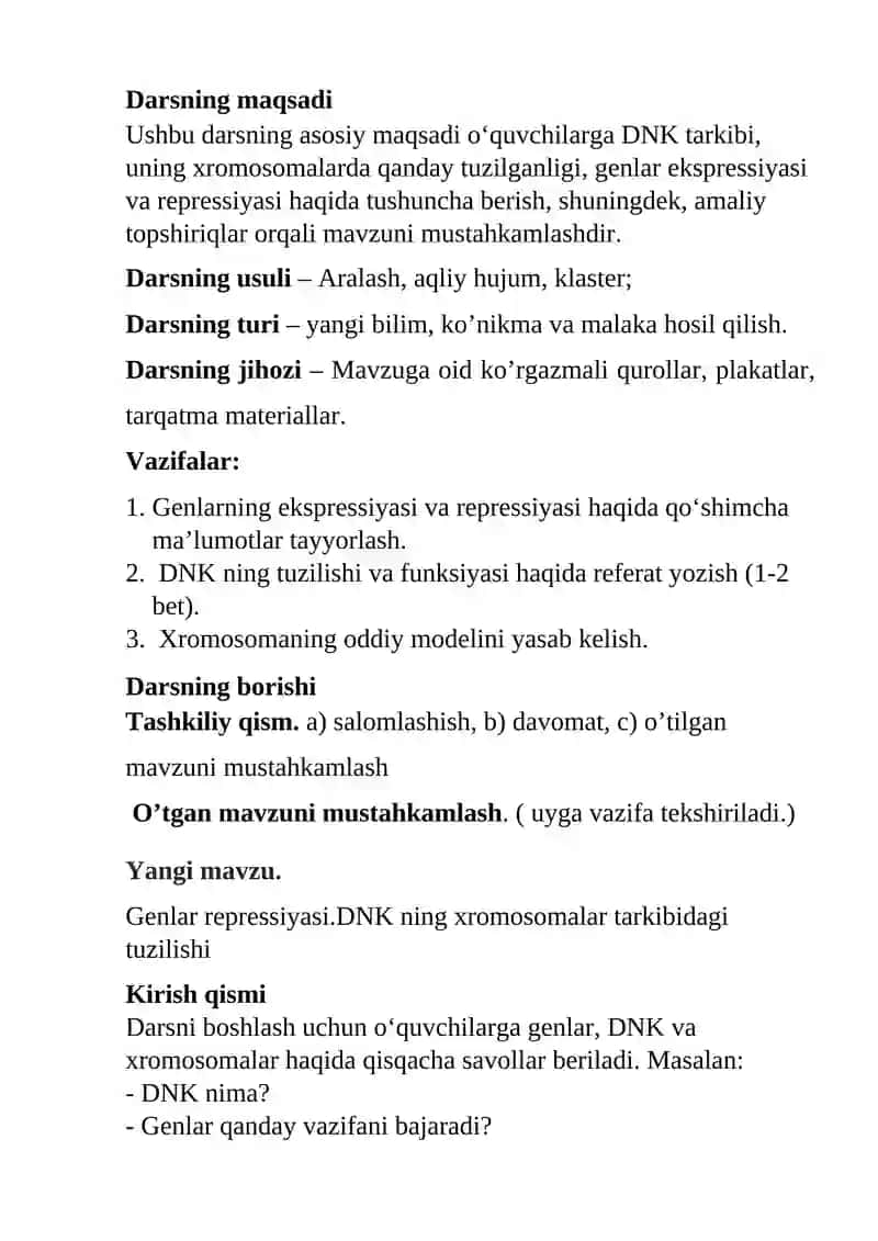 Genlar repressiyasi 3