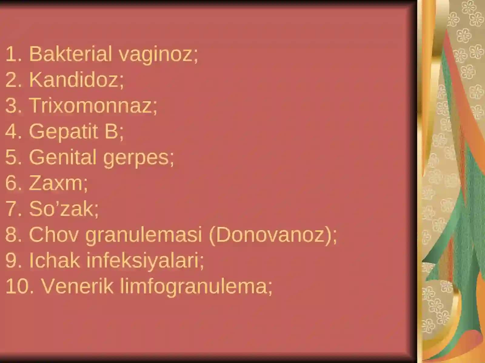 Qon orqali va jinsiy yo’l bilan yuquvchi kasalliklar 3