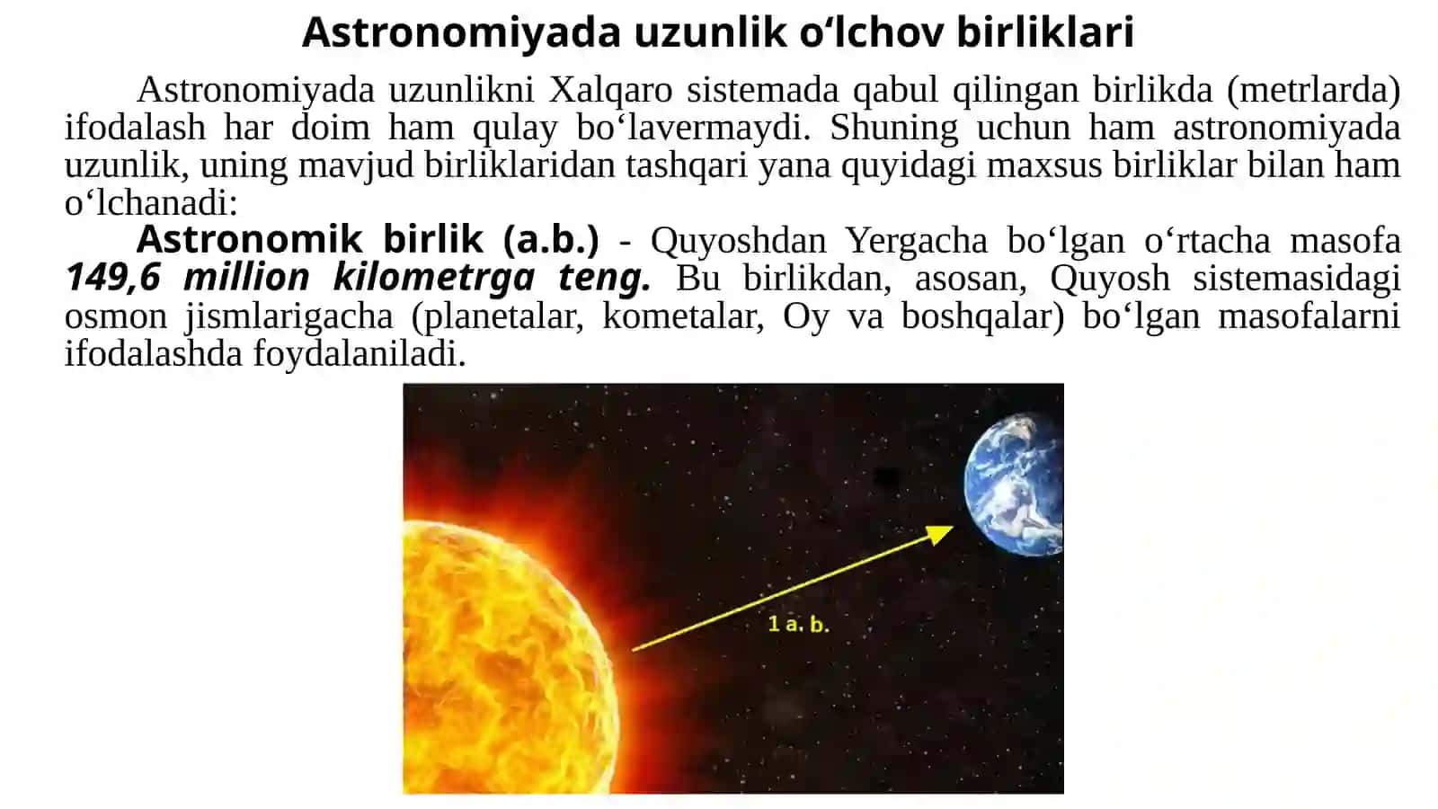 Astronomiyada uzunlik o'lchovlari 3