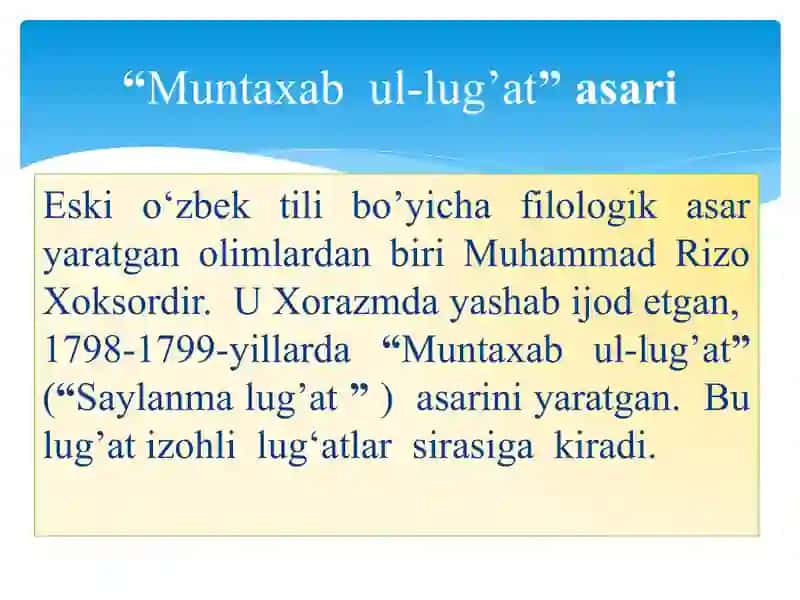 Eski o'zbek tili filologik lug'atlar 3