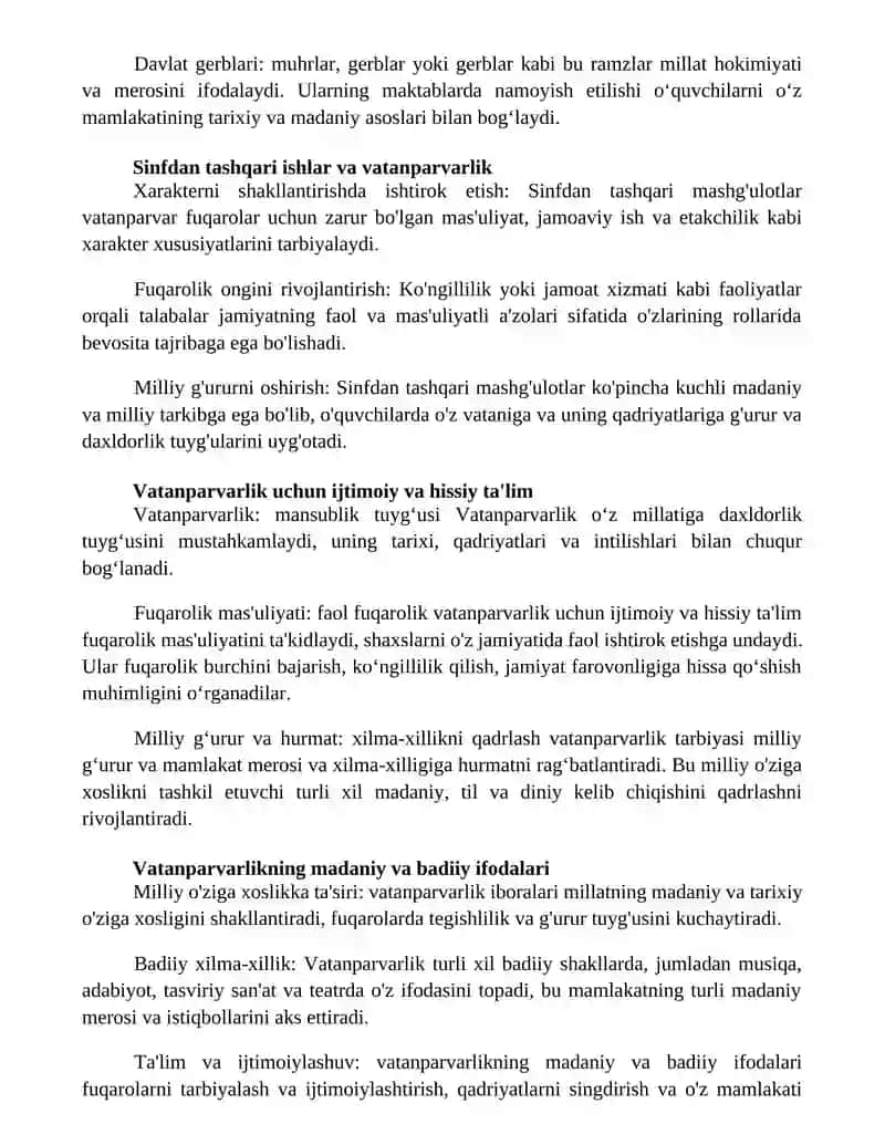 Vatanparvarlikni Tarbiyalash 3