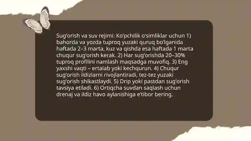 Oʻsimliklarni parvarish qilish 3