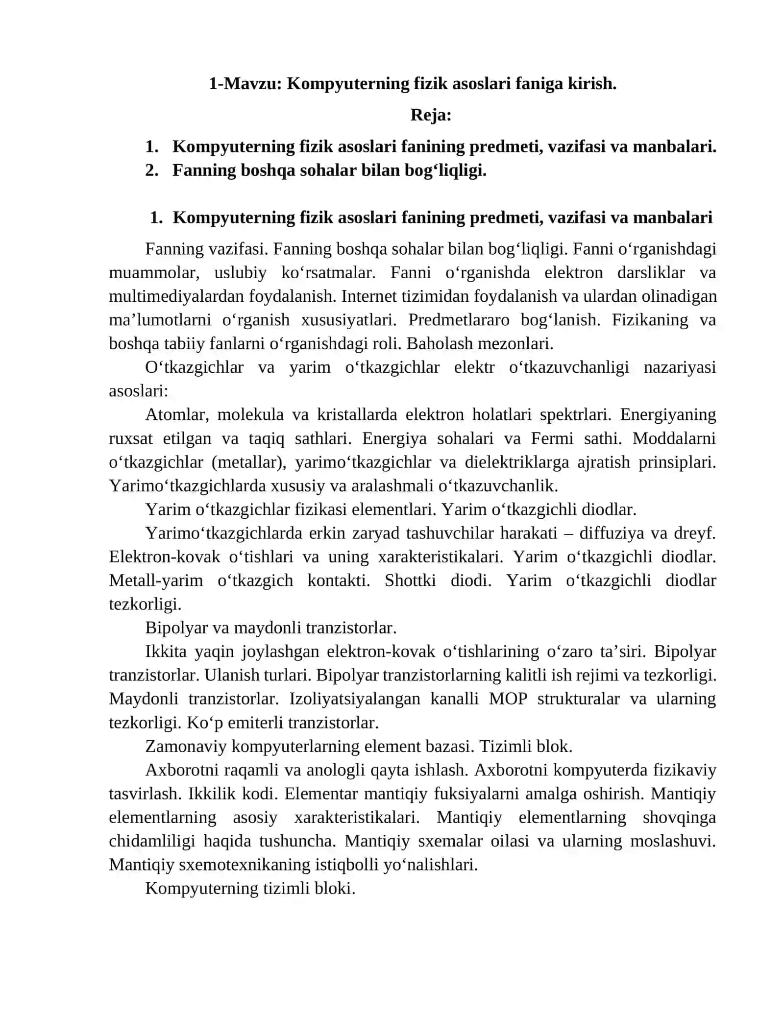 Kompyuterning fizik asoslari 3