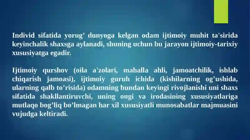 SHAXS TO’G’RISIDA UMUMIY TUSHUNCHA 3