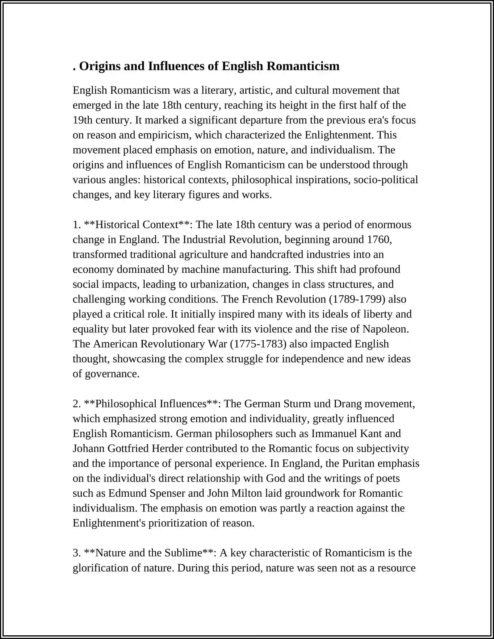 ENGLISH ROMANTICISM AND IT'S DEVELOPMENT 3