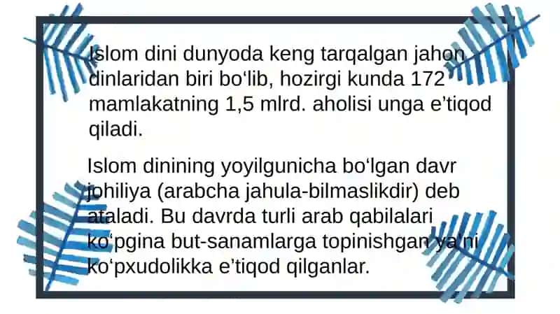 Islomdinig'oyalarining ta'lim tarbiyasi 3