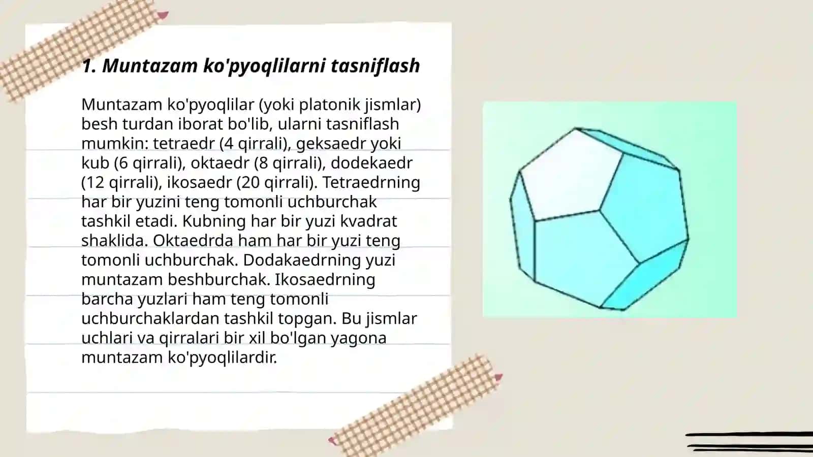 Muntazam ko'pyoqlilar 3