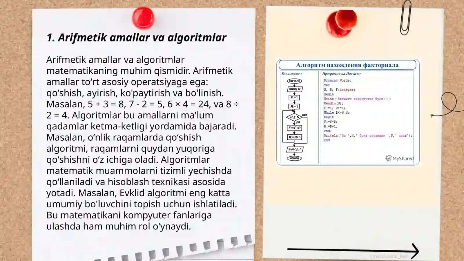 Arifmetik algoritimlarni dasturlash 3