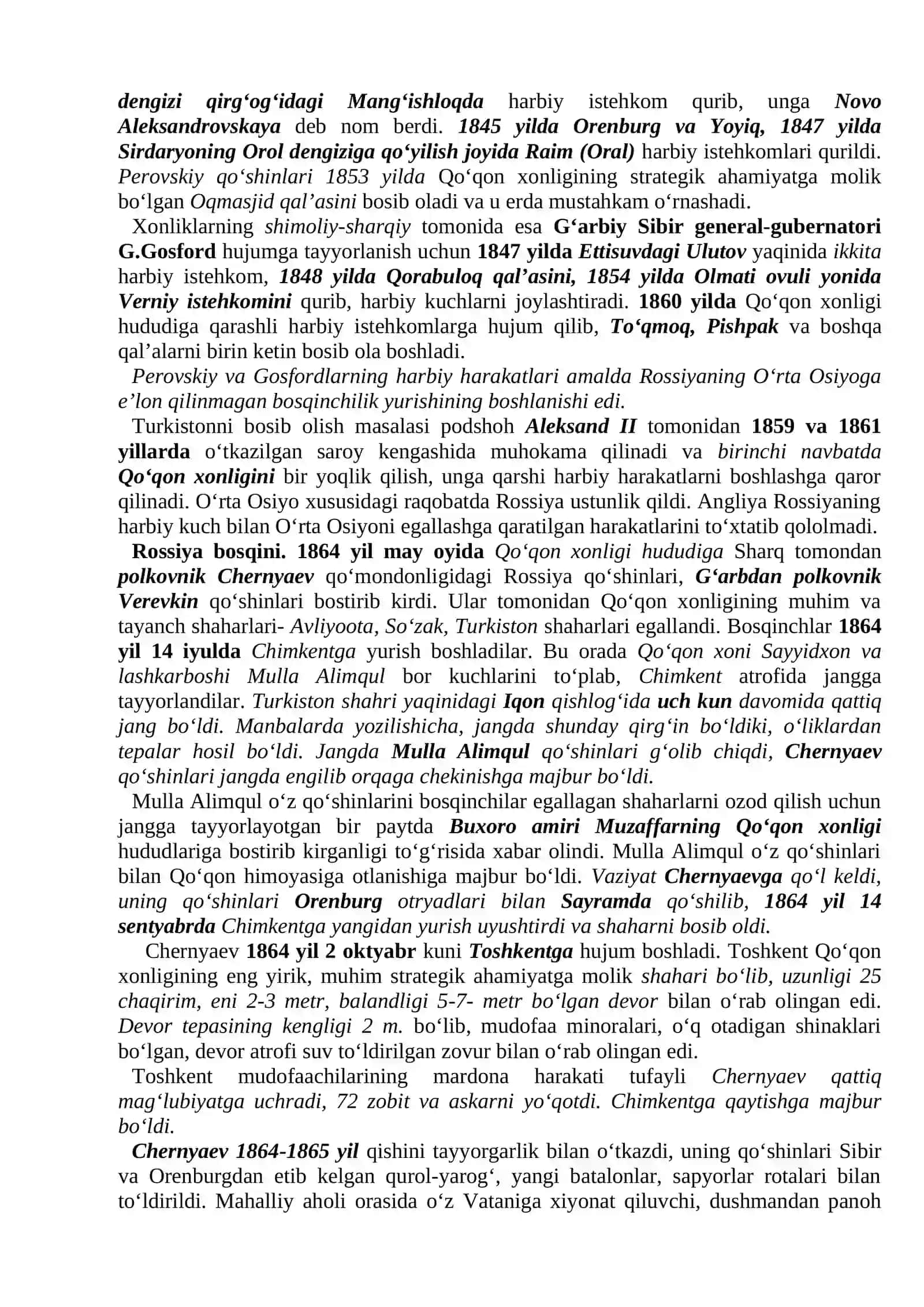 O’zbek xonliklarining Rossiya imperiyasi tomonidan bosib olinishi 3