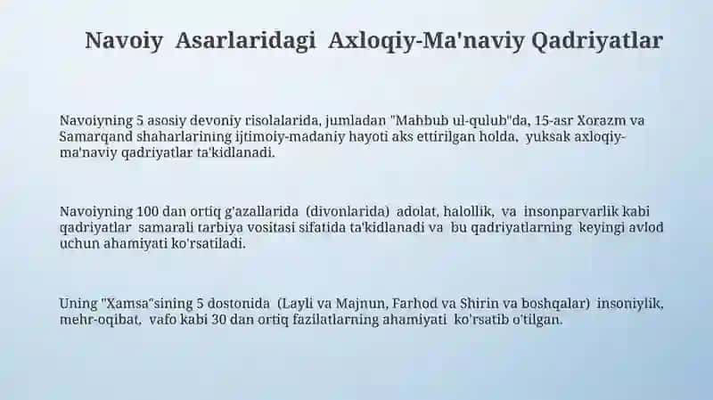 Navoiy Asarlaridagi Axloqiy-Ma'naviy Qadriyatlar 3