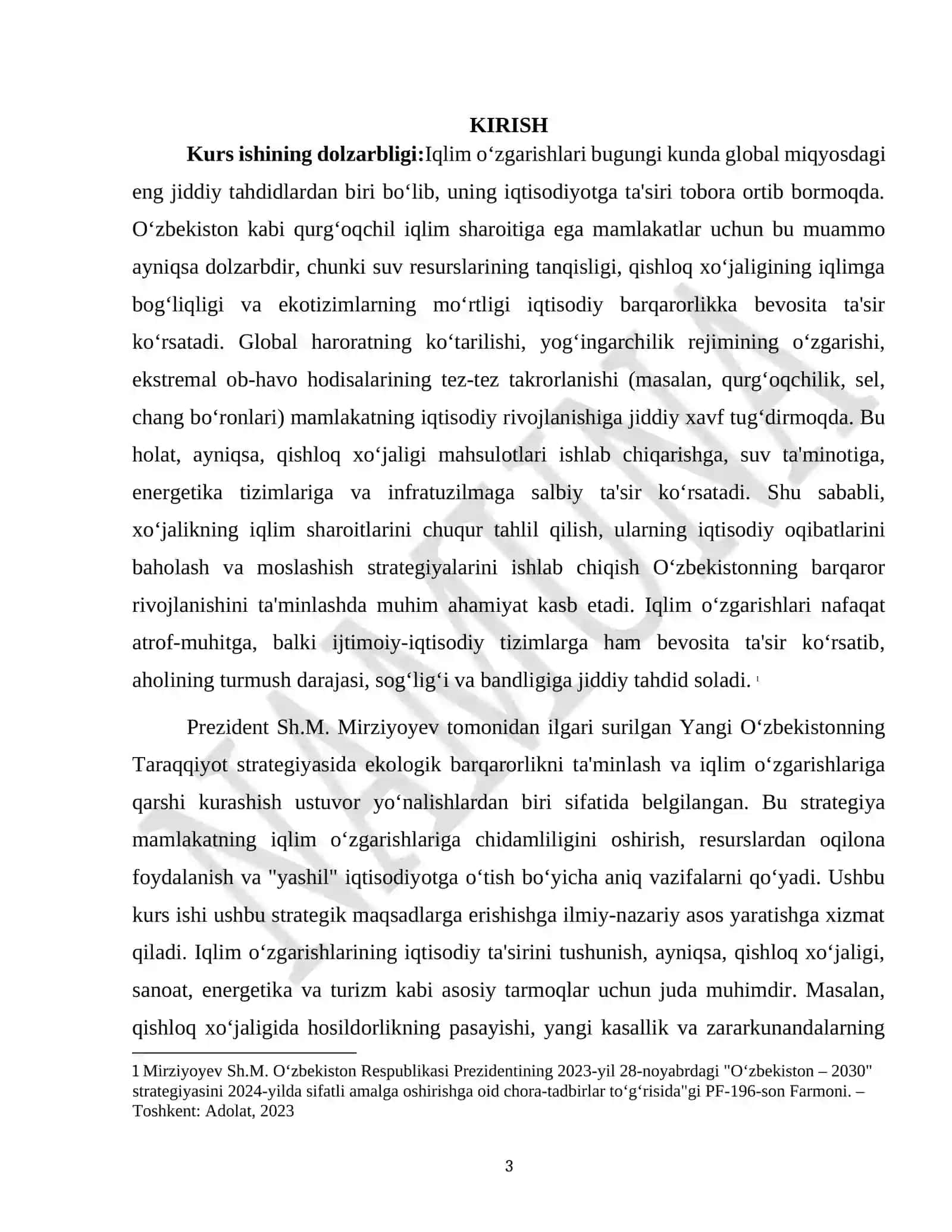 "XOʻJALIKNING IQLIM SHAROITI" 3