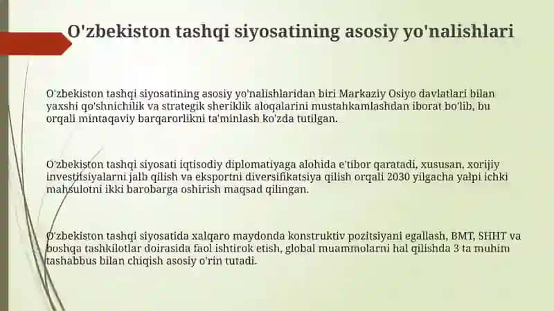 O'zbekiston va Jahon Hamjamiyati 3