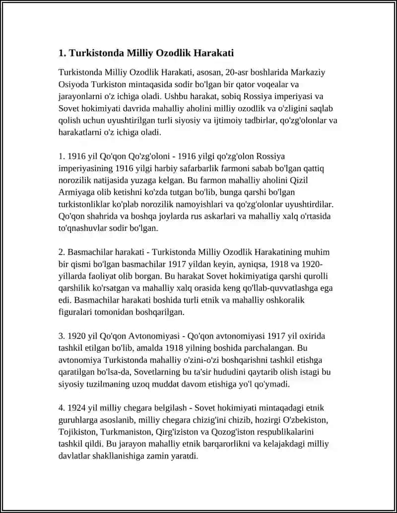 TURKISTONDA ISTIQLOLCHILIK HARAKATI 3