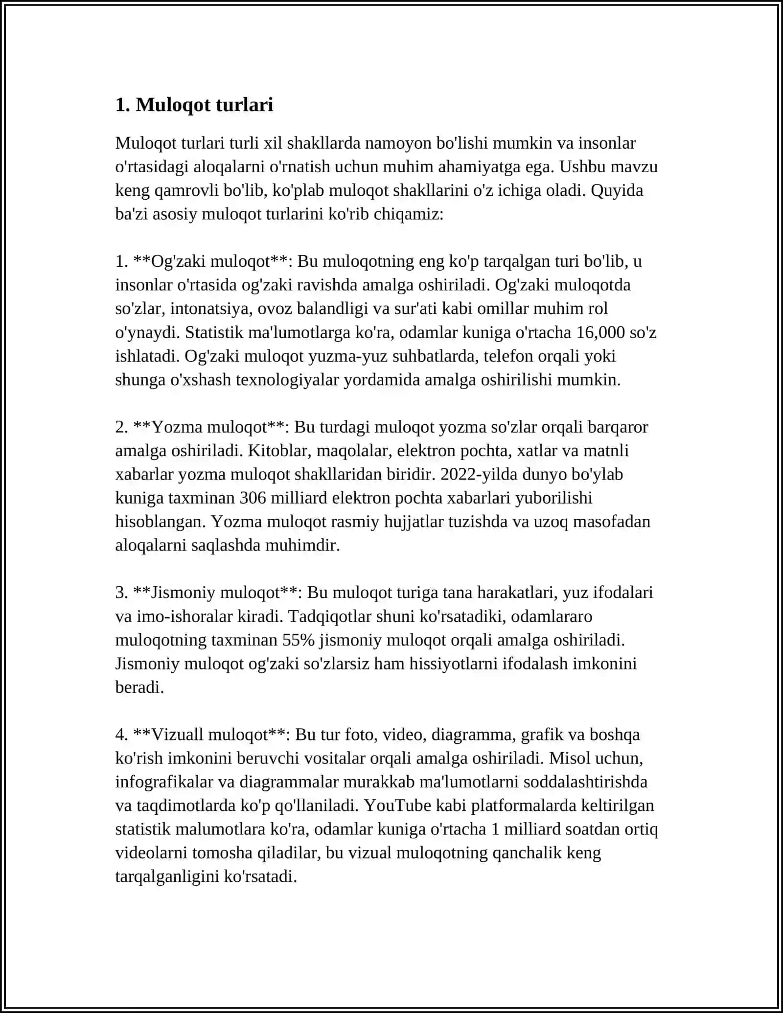 MULOQOT HAQIDA TUSHUNCHA 3