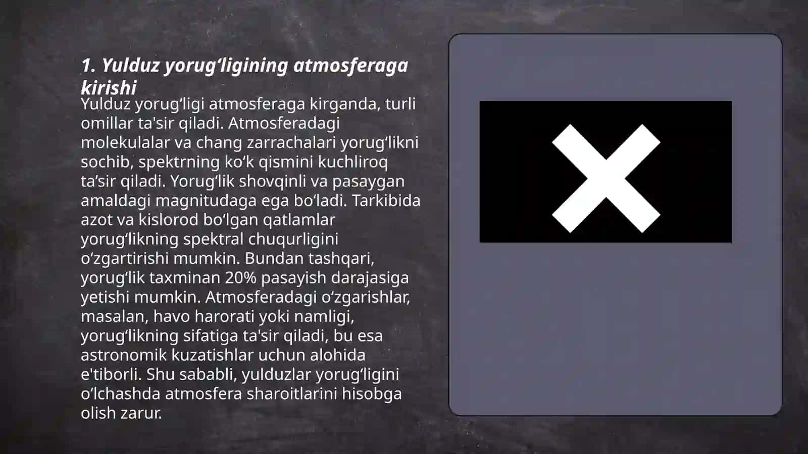 Kosmik chang moddalarining optik xususiyatlari 3