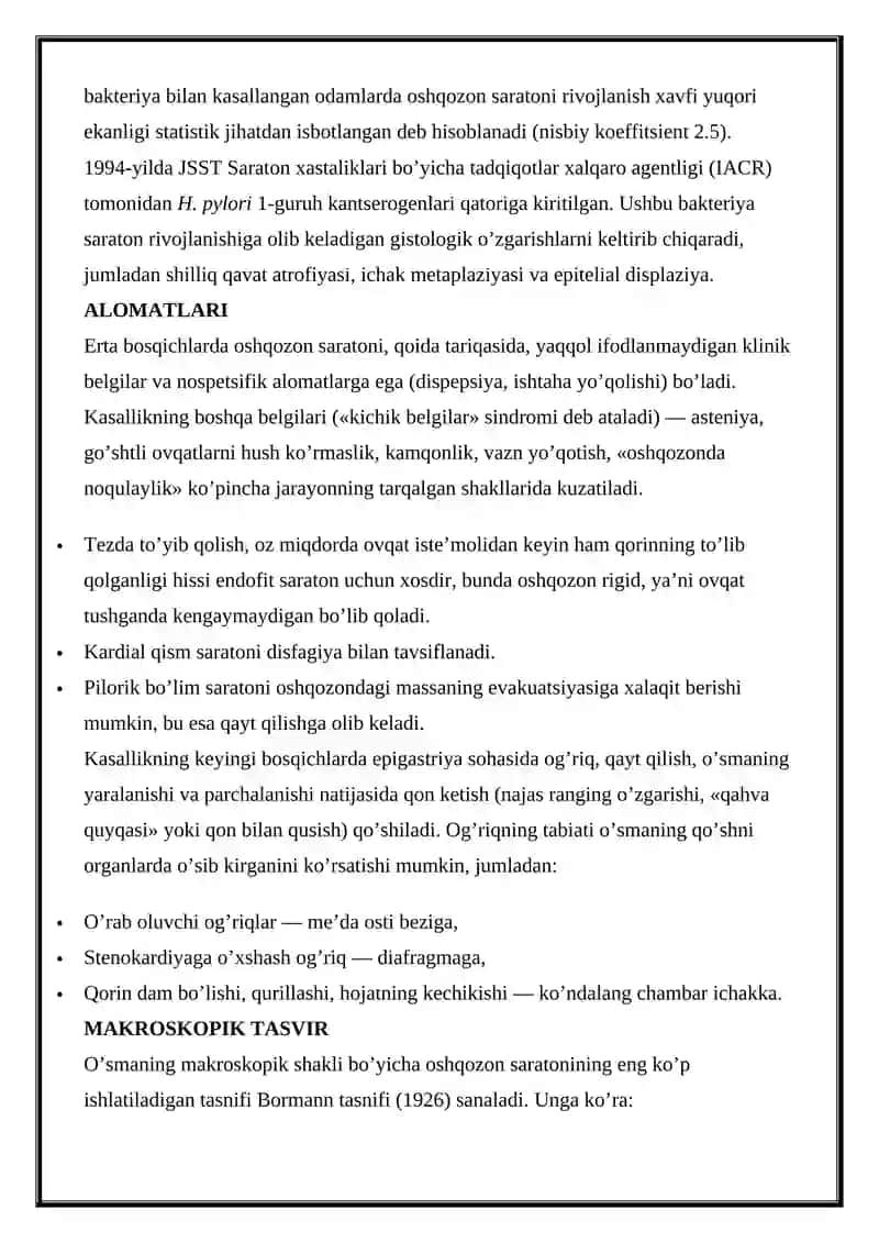Oshqozon saratoni 3