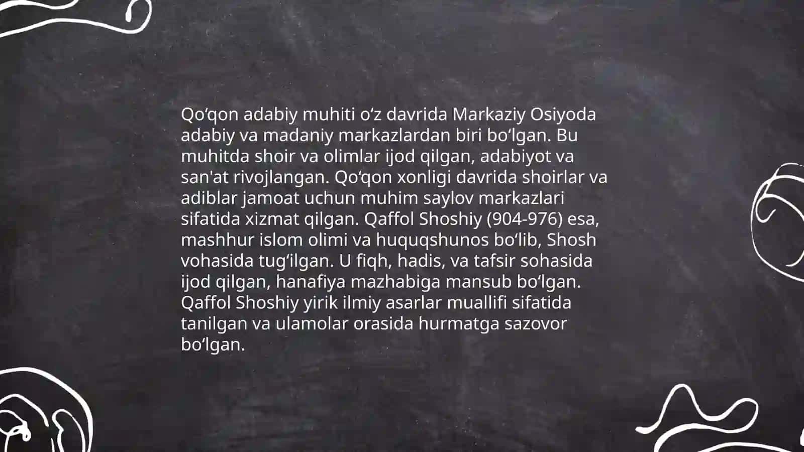 Qaffol Shoshiy ijodi va uning ahamiyati 3