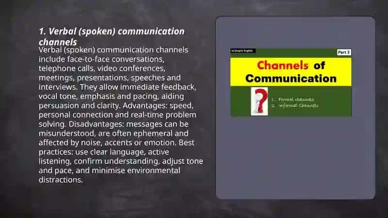 Channels of communication 3