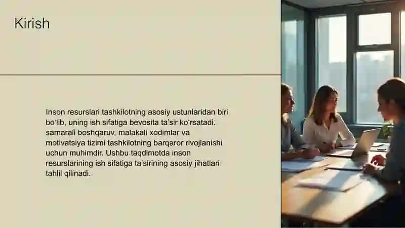 Inson Resurslarining Tashkilot Ish SifatigaTa'siri 3