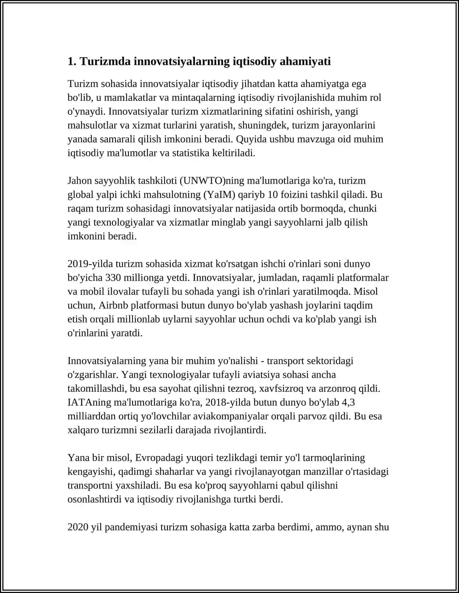 TURIZM: NAZARIYA VA AMALIYOT 3