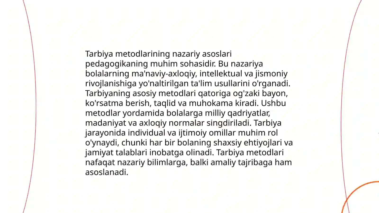 Tarbiya metodlarning maqsadi vazifalari va turkumlanishi 3