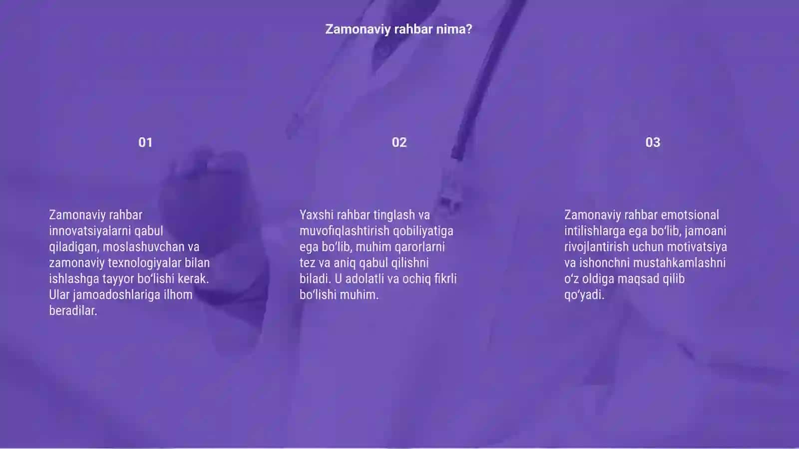 Zamonaviy rahbar xususiyatlari 3