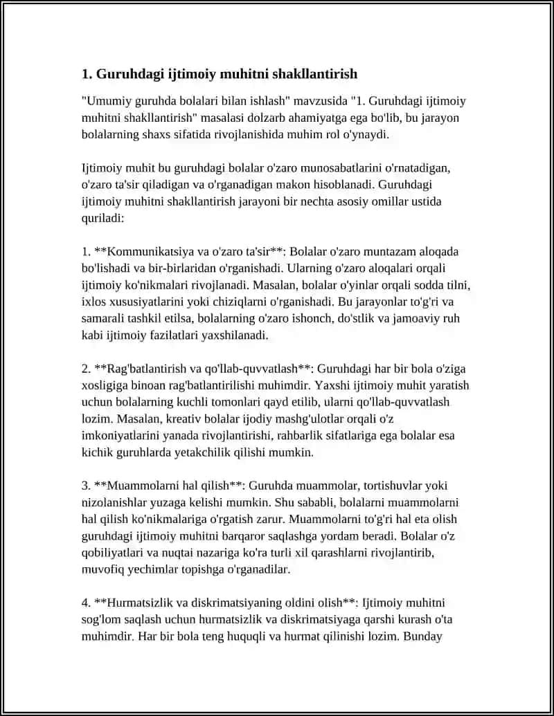 "UMUMIY GURUHDA BOLALARI BILAN ISHLASH" 3