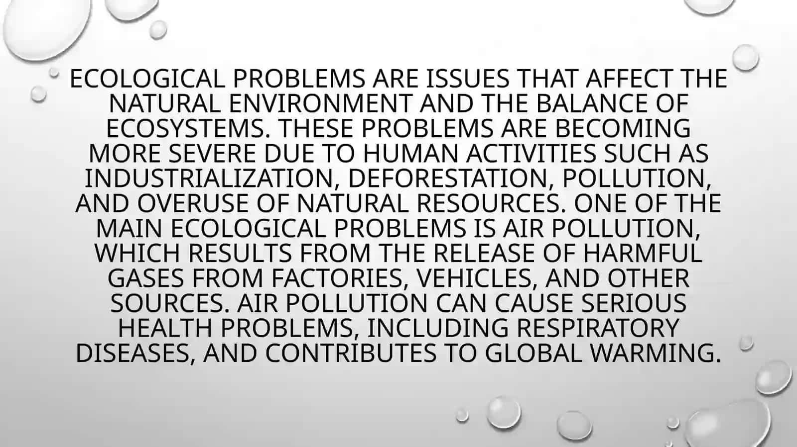 Ecological Problems 3