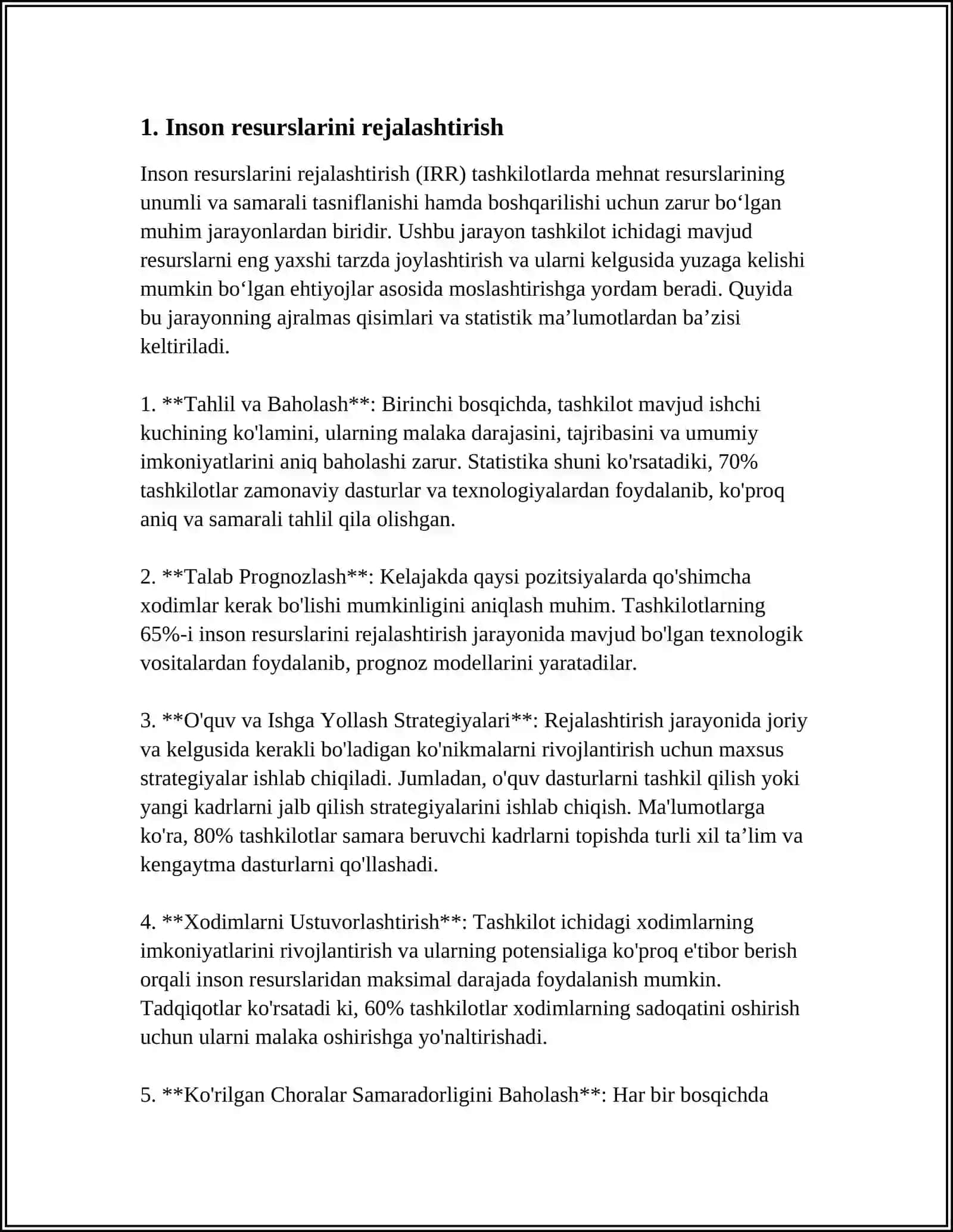 BOZOR SHAROITIDA INSON RESURSLARINI BOSHQARISH 3