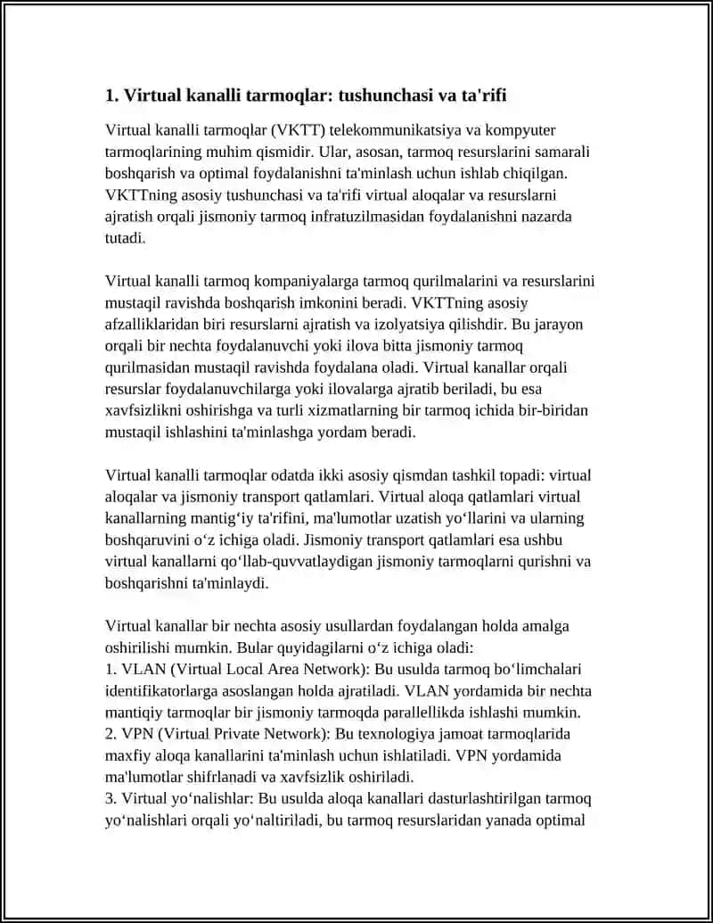 VIRTUAL KANALLI TARMOQLAR 3