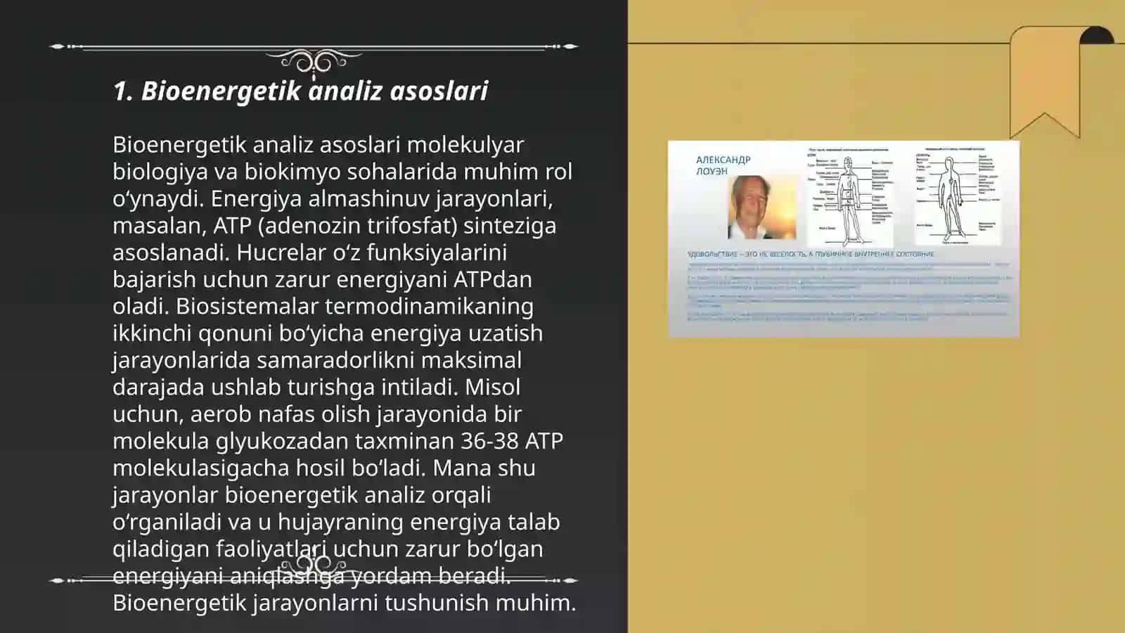 Bioenergetik analiz asoslari 3