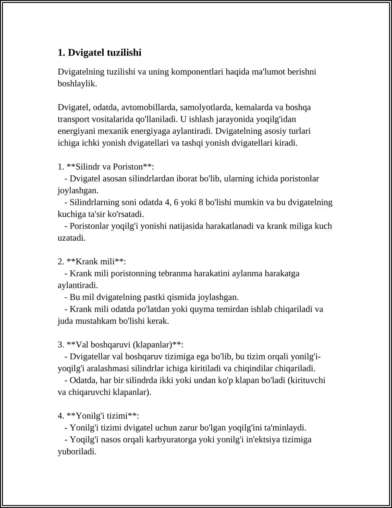 AVTOMABIL TUZILISHI 3