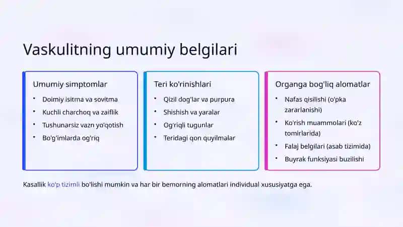 Asosiy vaskulitlar: turlari 3