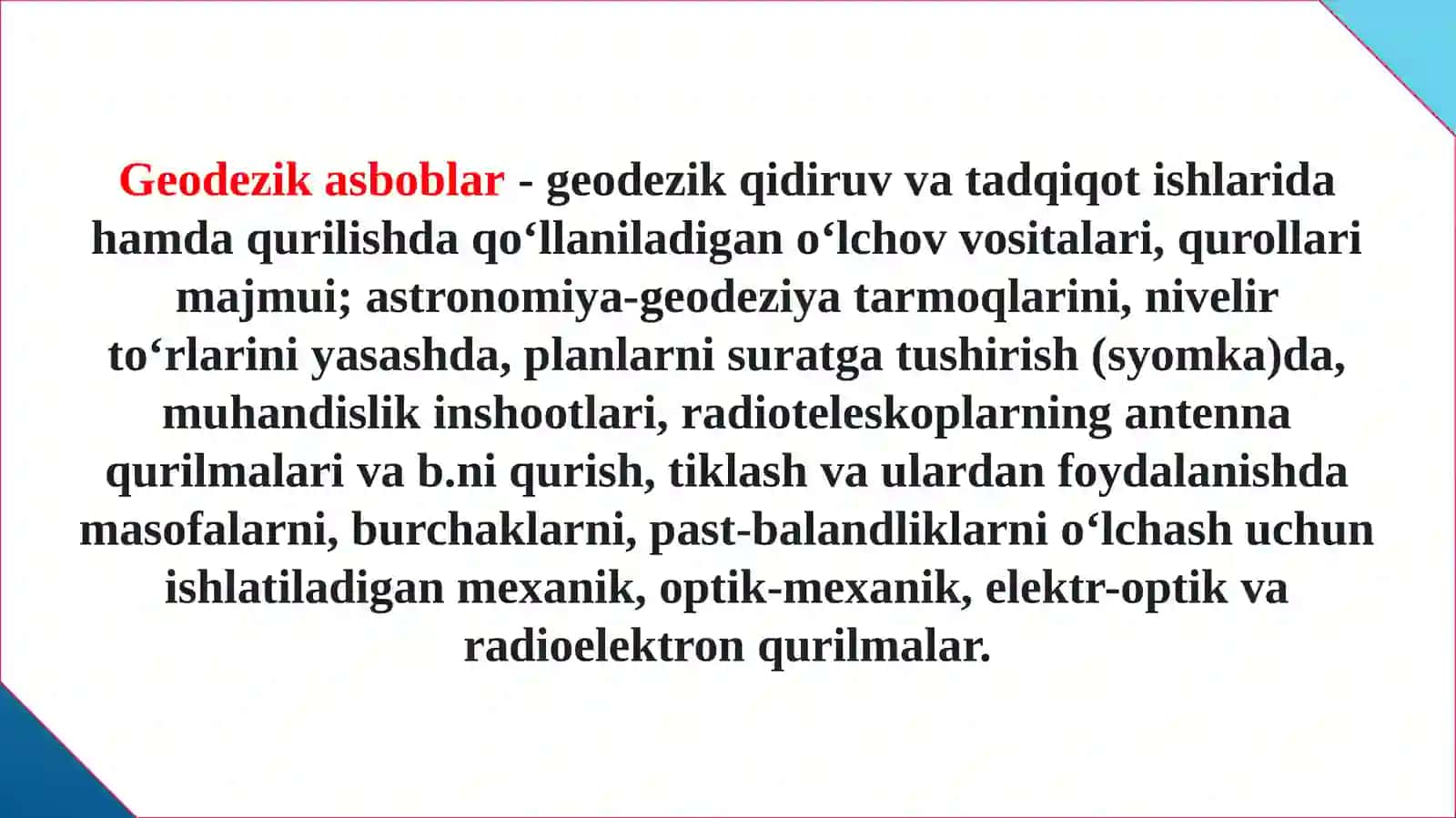 Zamonaviy geodeziya asboblarini oʻrganish 3