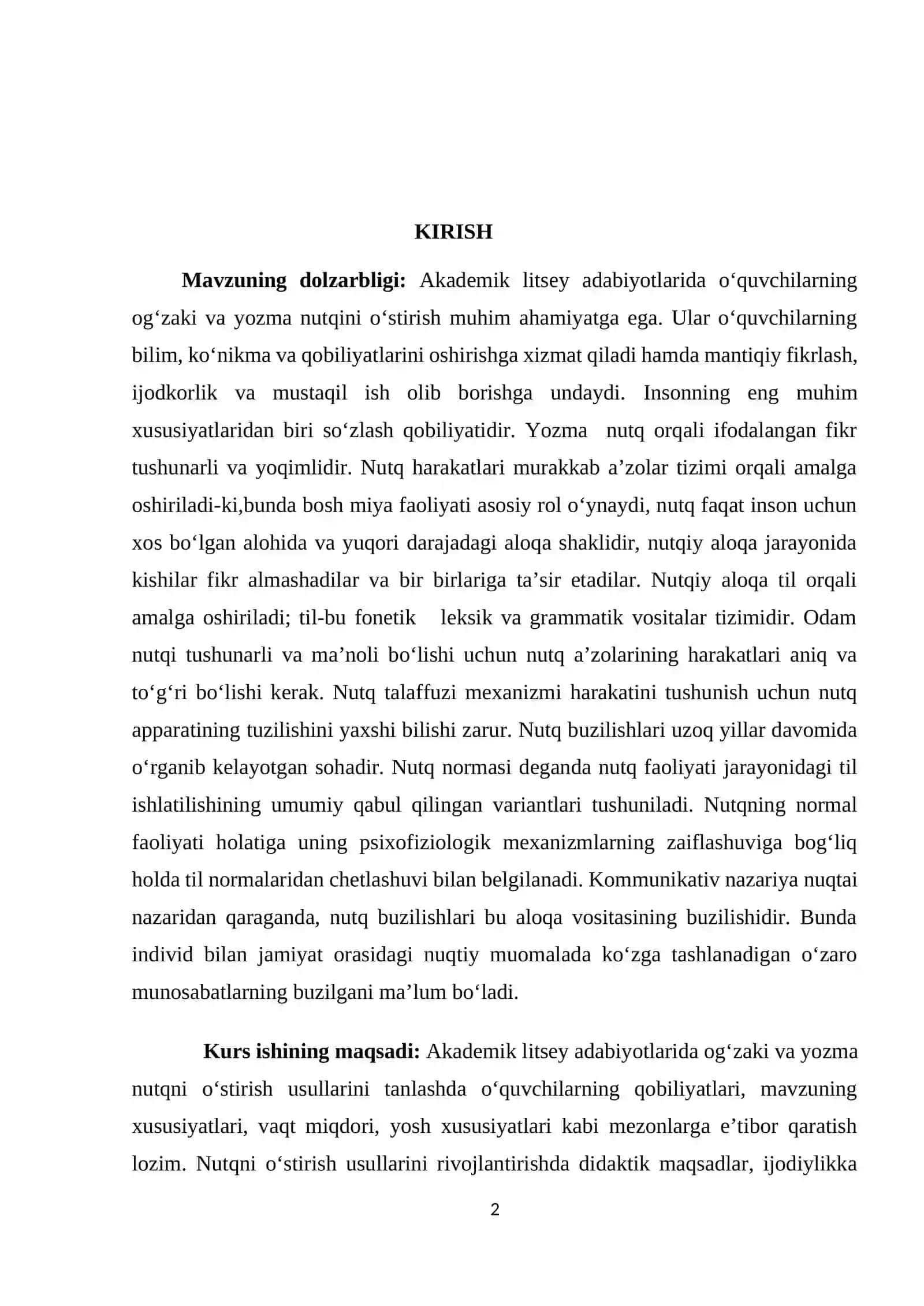 O‘zbek tili va adabiyoti yo‘nalishi kurs ishi 3