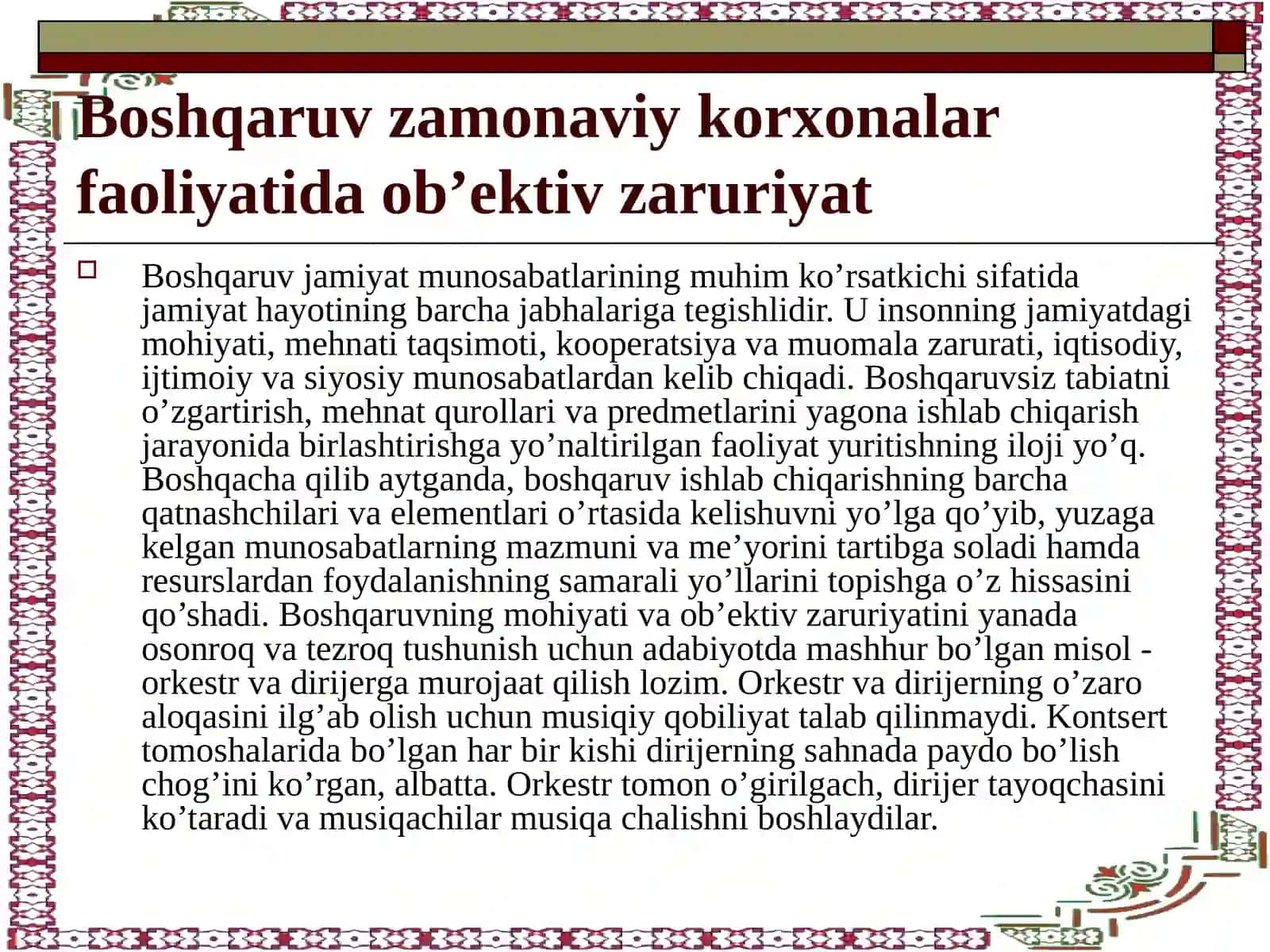 Boshqaruv vazifalari 3