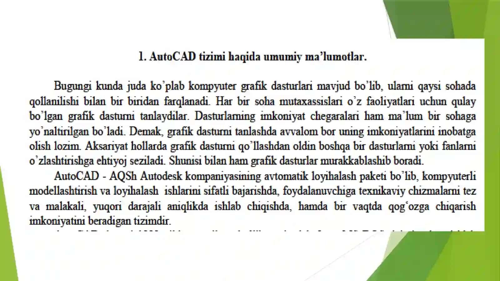 Auto CAD dasturi 3