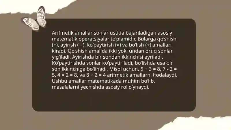 Bolalarni arifmetik amallarni ifodalashga oʻrgatish 3