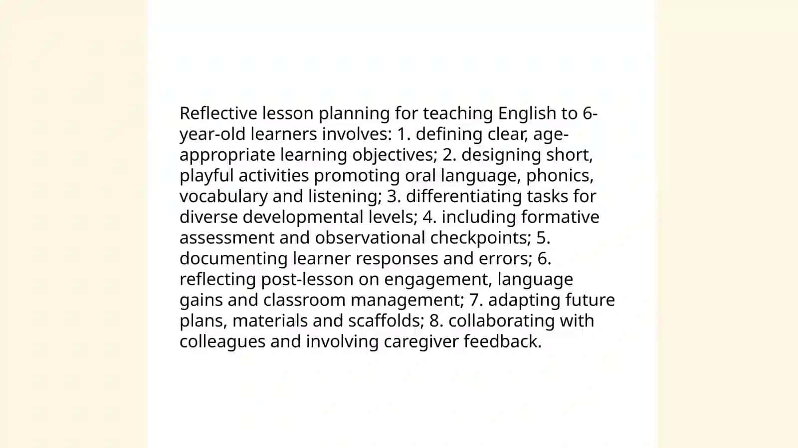 The Importance of Reflective Teaching English to 6 Young Learners 3