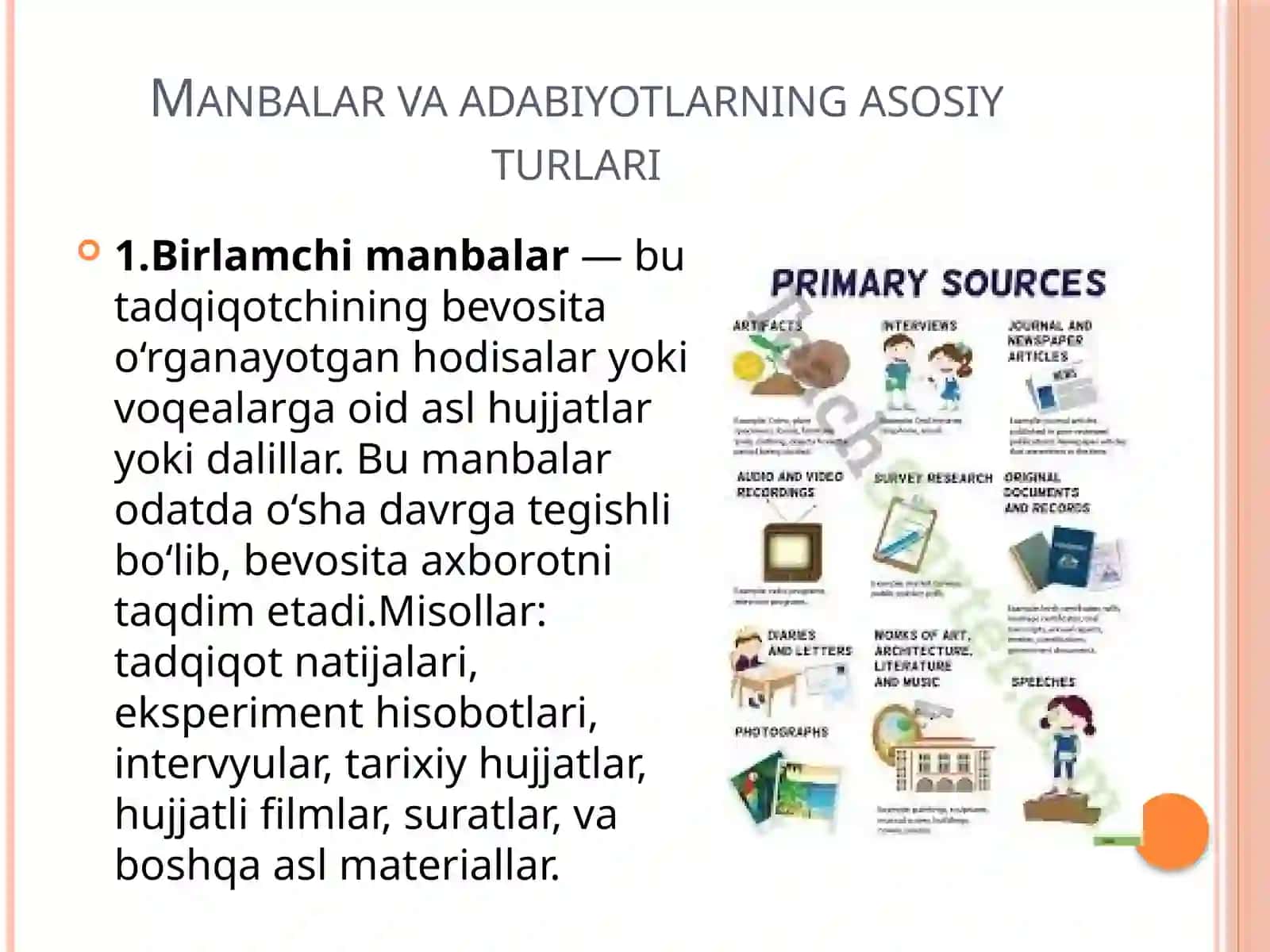 Manbalar va adabiyotlar bilan ishlash 3