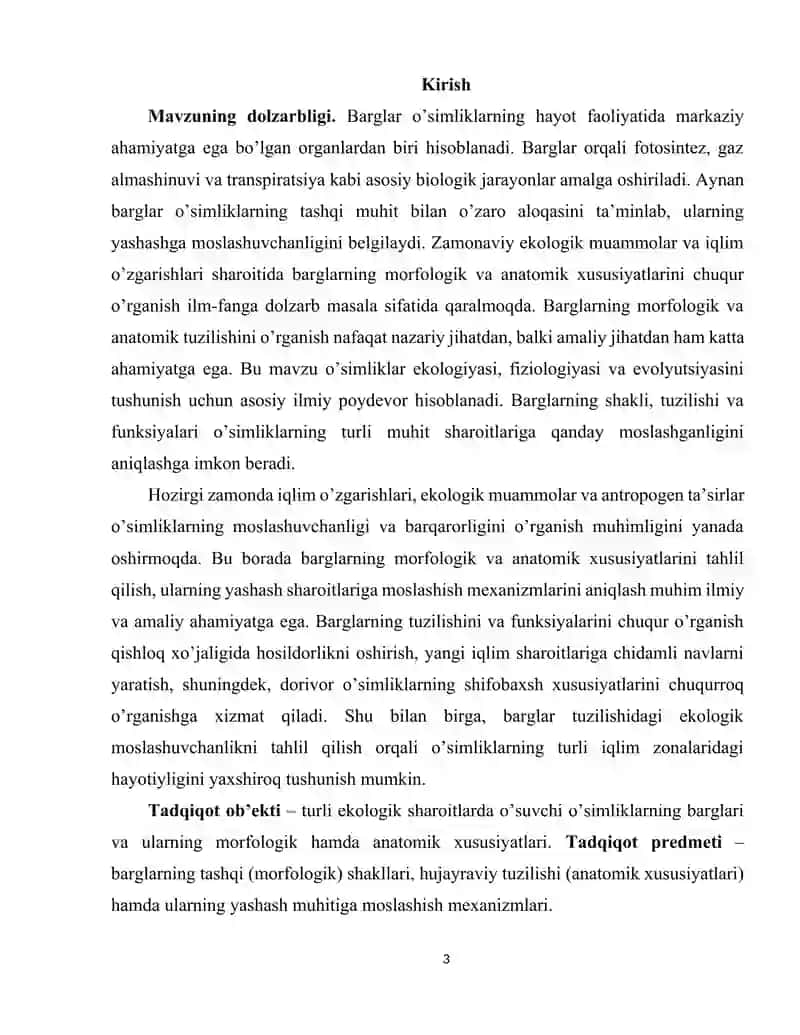 Barglarning morfologik va anatomik tuzilishi 3