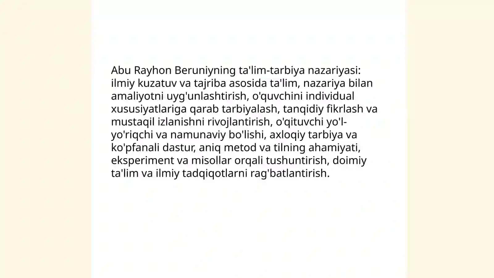 Abu Rayhon Beruniyning pedagogik qarashlari 3