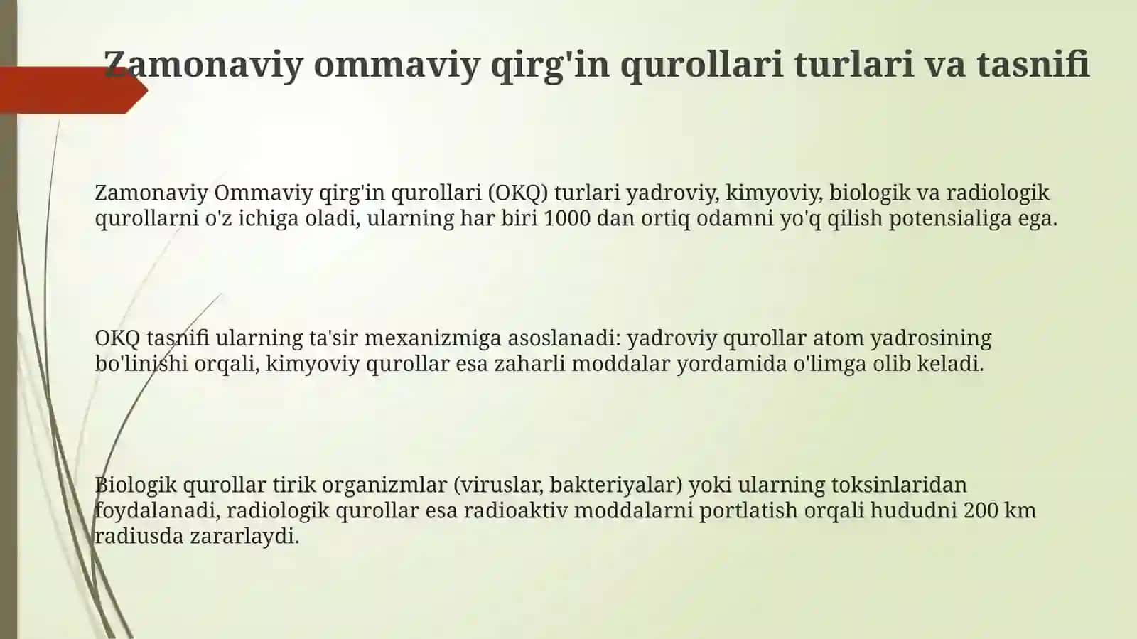 Zamonaviy ommaviy qirg'in qurollari 3