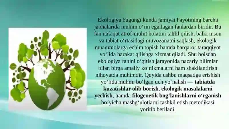 Ekologiya tushunchasi (TAQDIMOT) 3