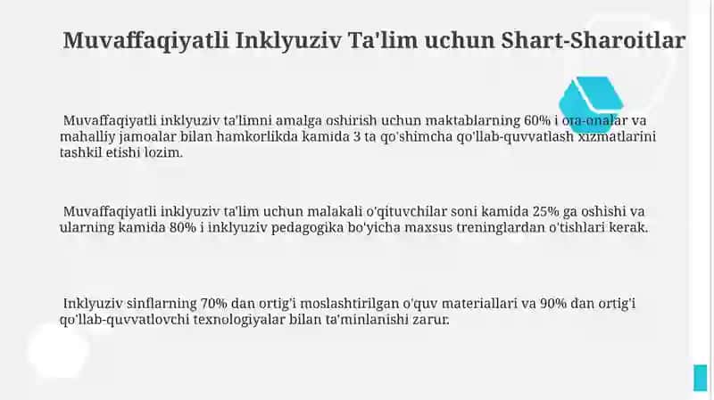 Inkulyuziv ta'lim modellari:tahlili va xususiyatlari 3