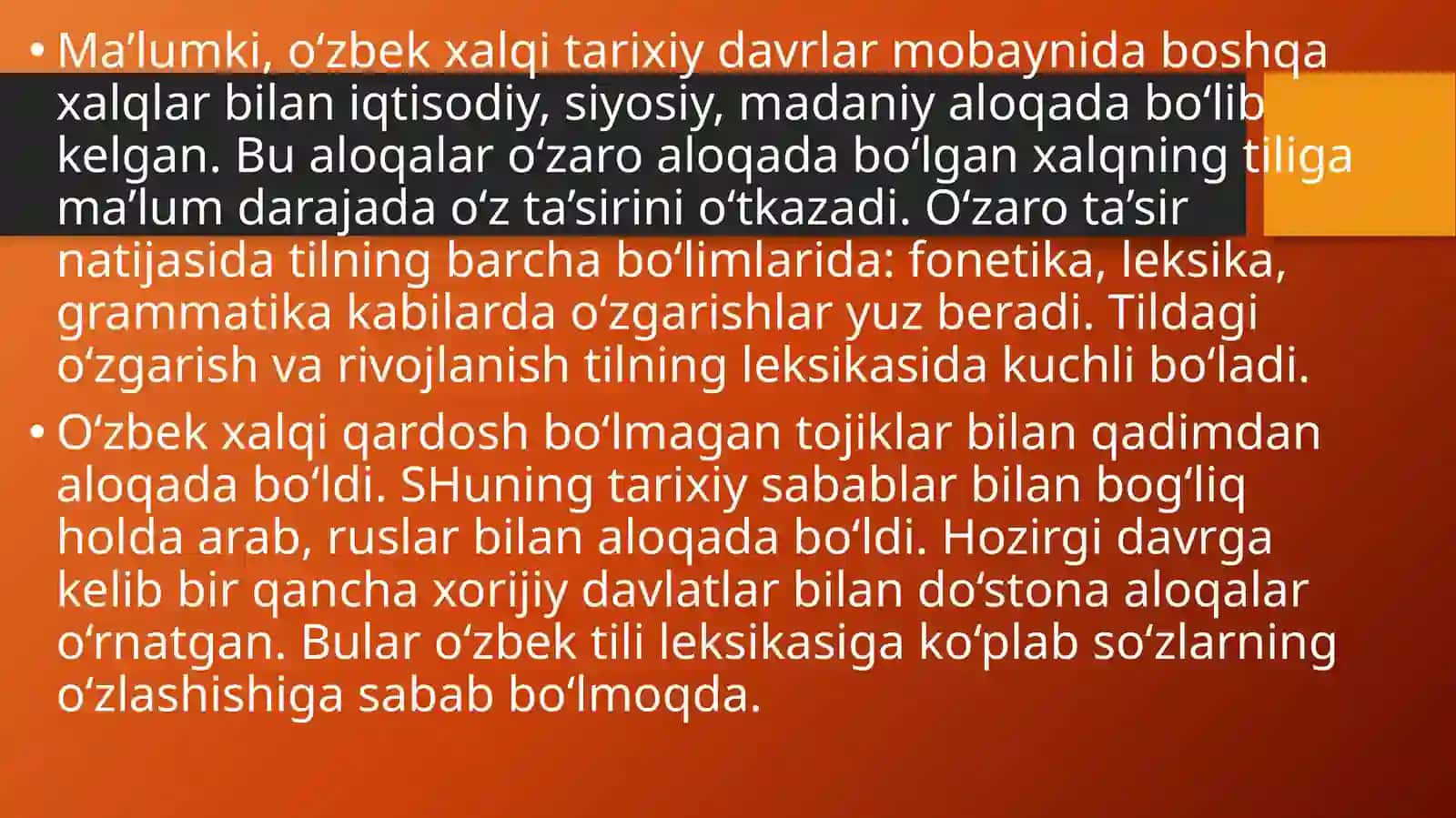 O‘ZBEK TILI LEKSIKASI 3