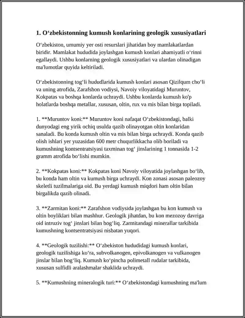 OʻZBEKISTONNING KUMUSH KONLARI VA ULARNING OCHILISHI 3